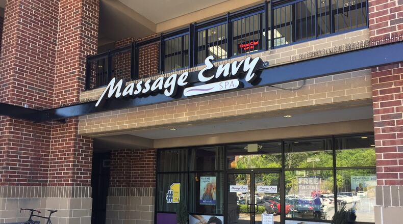This Massage Envy franchise in Midtown, owned by chiropractor Patrick Greco, has been the subject of two sexual misconduct complaints. Another clinic Greco owns, on Howell Mill Road, has been the subject 0f two other complaints. JOHNNY EDWARDS / JREDWARDS@AJC.COM