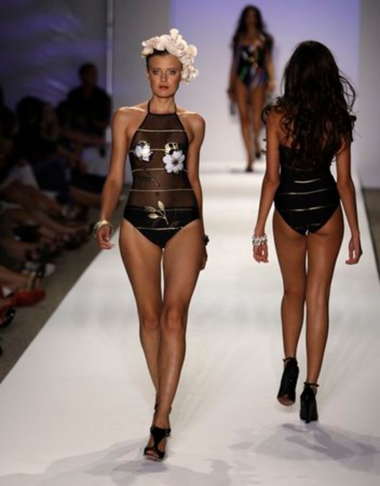 Strutting swimwear in Miami Beach