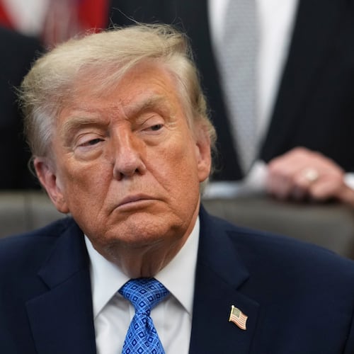President Donald Trump is pictured in the Oval Office of the White House, Friday, June 26, 2026, in Washington. (AP Photo/Julia Demaree Nikhinson)