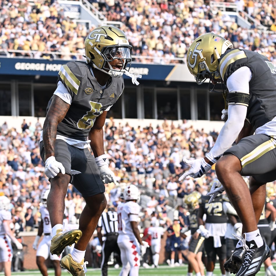 Georgia Tech wide receiver Malik Rutherford is one of 14 seniors that have been with coach Brent Key since he took over full-time in 2023 and have seen the program morph from an ACC bottom-feeder to one of the league's best. (Hyosub Shin/AJC)