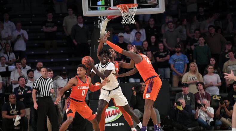 Georgia Tech lost for the fourth consecutive game, this time 65-42 to Clemson at McCamish Pavilion, February 6, 2019. Forward Abdoulaye Gueye scored seven points on 3-for-8 shooting.