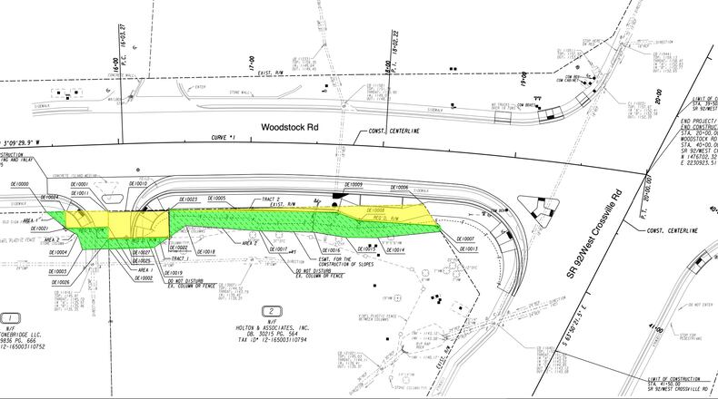 The Ga. 92 at Woodstock Road Intersection Improvement project in Roswell will improve traffic flow with a new right turn lane. (Courtesy City of Roswell)