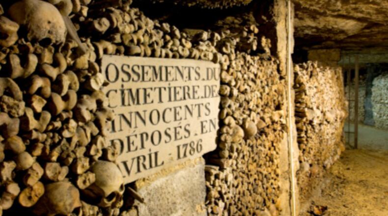 France, Paris, the Catacombs, bones