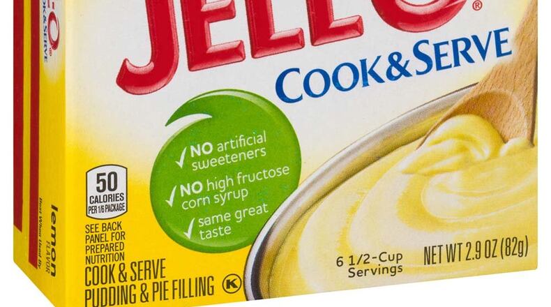 Some bakers opt for a quick lemon meringue pie recipe by adding egg yolks, sugar and water to Jell-O Cook and Serve lemon-flavored pudding and pie filling mix.
