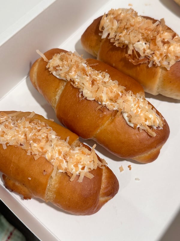 Toasted coconut cream cheese salt bread from Butter and Bean in Duluth. (Courtesy of Lydia Huh)