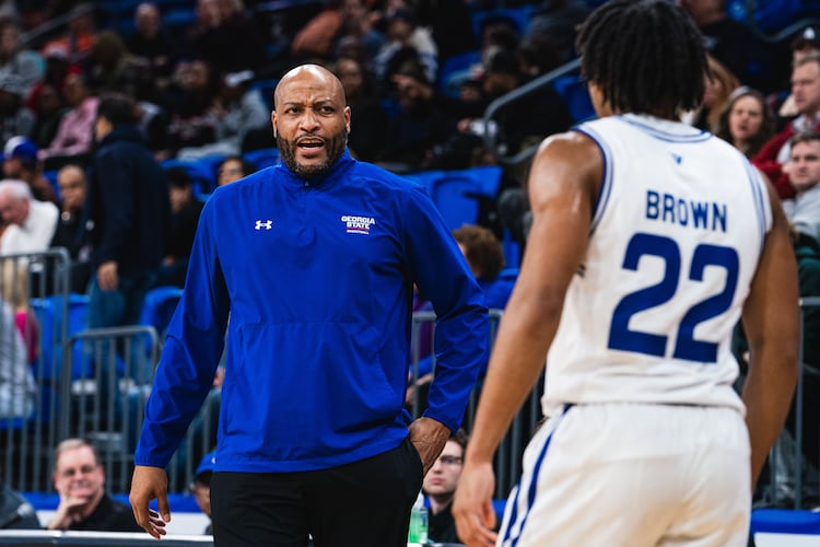 Georgia State coach Jonas Hayes will lead his team in an exhibition against UGA on Wednesday, alongside his brother Jarvis. The Hayes brothers both played for UGA. (Courtesy of Daniel Wilson)