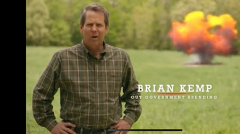 A screenshot from a Brian Kemp ad.
