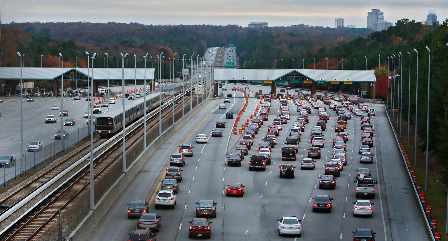 Ga. 400 toll booth signs have been taken down