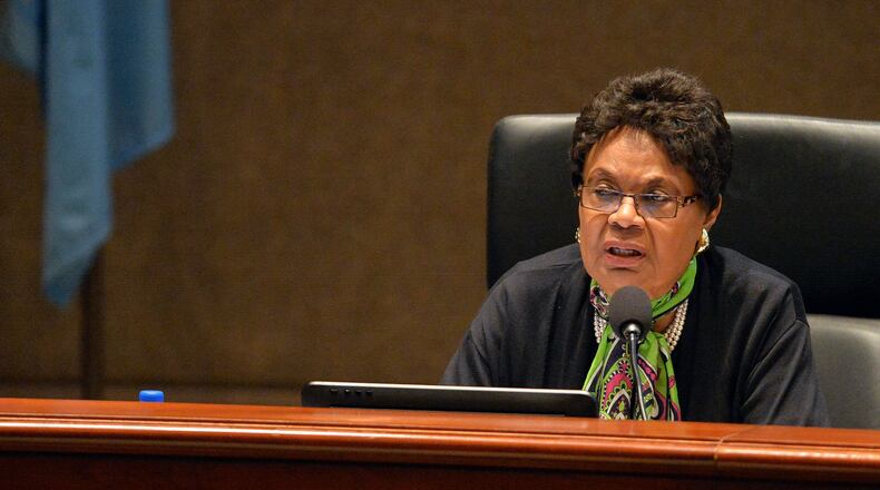 Former Fulton County Commissioner Emma Darnell, shown here in April 2015, died in May. Candidates to fill her seat on the commission were asked at a Monday forum what they would do to carry on the work she emphasized. KENT D. JOHNSON/ AJC FILE