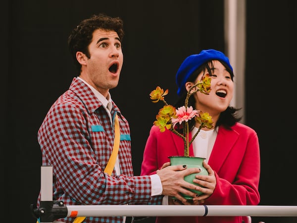 Darren Criss (left) and Helen J. Shen in rehearsal for "Maybe Happy Ending." (Michaelah Reynolds/TNS)