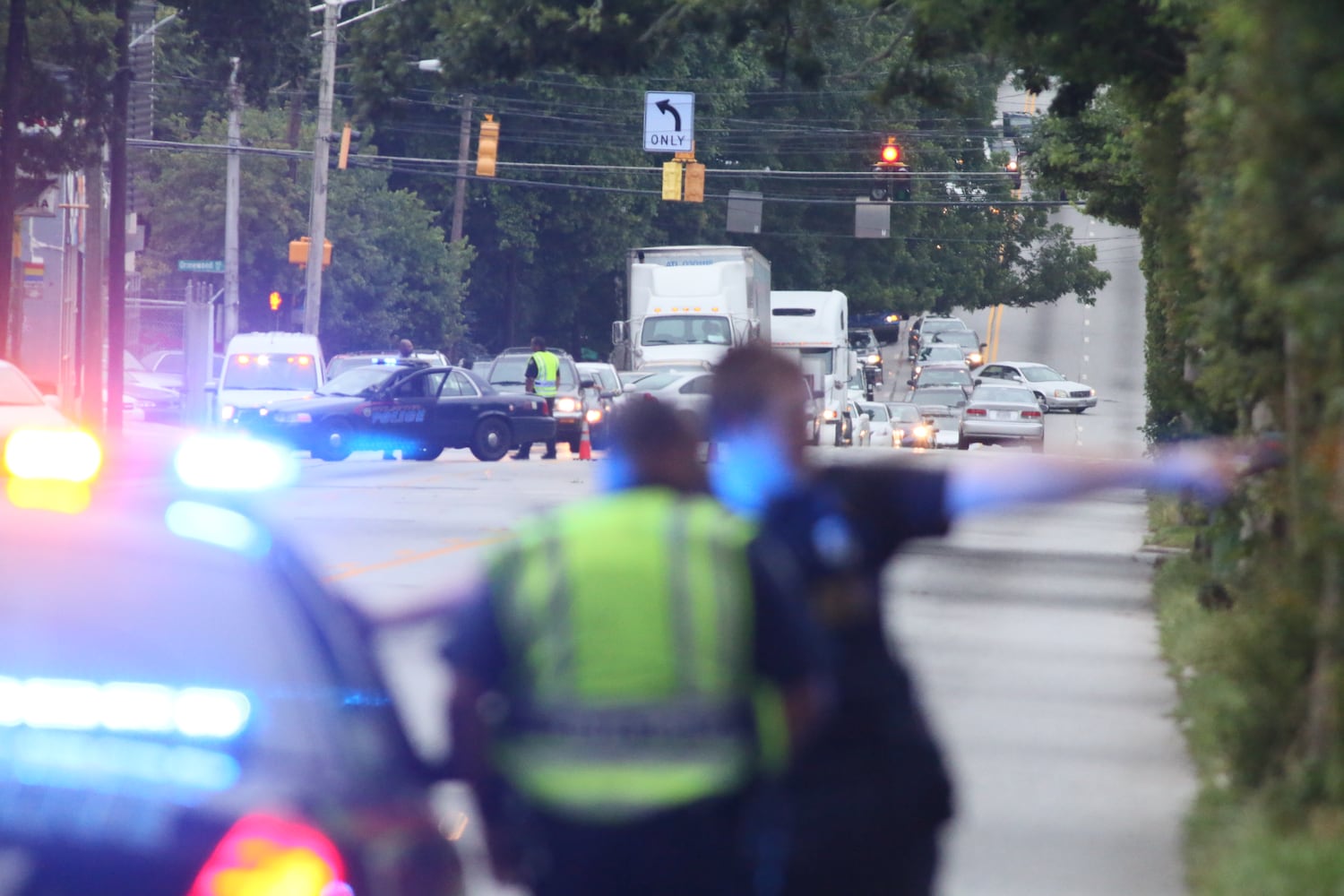 Officer involved crash on Moreland