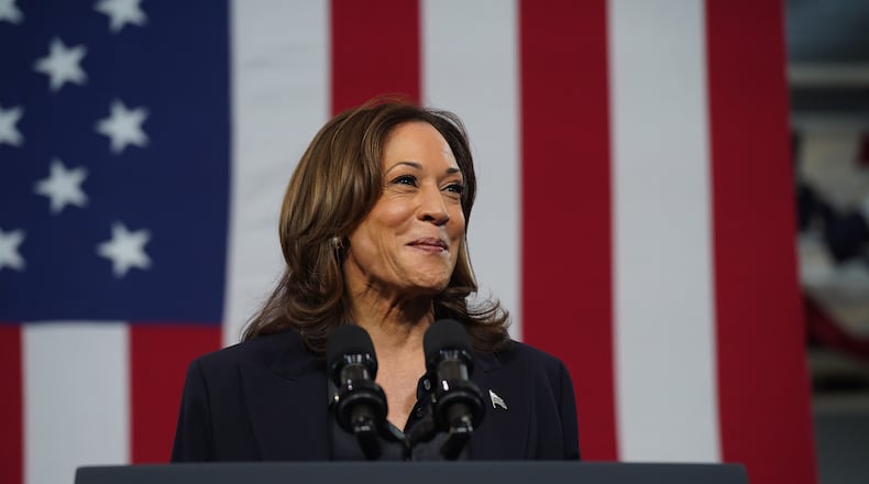 Vice President Kamala Harris, the Democratic presidential nominee, makes a campaign appearance at a firehouse in Redford Township, Mich., Oct. 4, 2024. Vice President Harris has raised more than $1 billion in less than three months as a presidential candidate, according to three people with knowledge of her fund-raising haul, a remarkable sum of money that has remade the race against former President Donald Trump. (Valaurian Waller/The New York Times)
