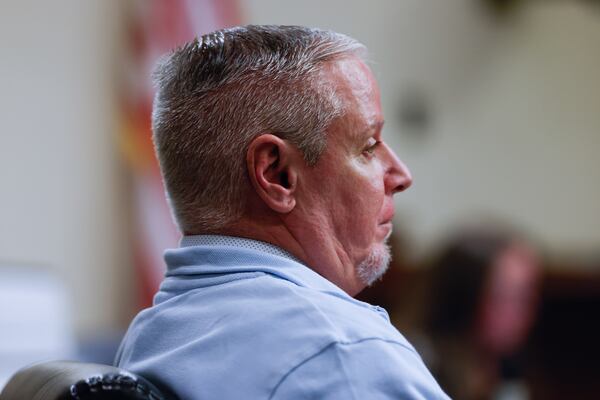Colin Gray, the father of Apalachee High School shooting suspect Colt Gray, appears at his trial at Barrow County Courthouse in Winder on Monday, Feb. 23, 2026. Colin Gray is facing 29 charges related to the September 2024 shooting. (Arvin Temkar/AJC)