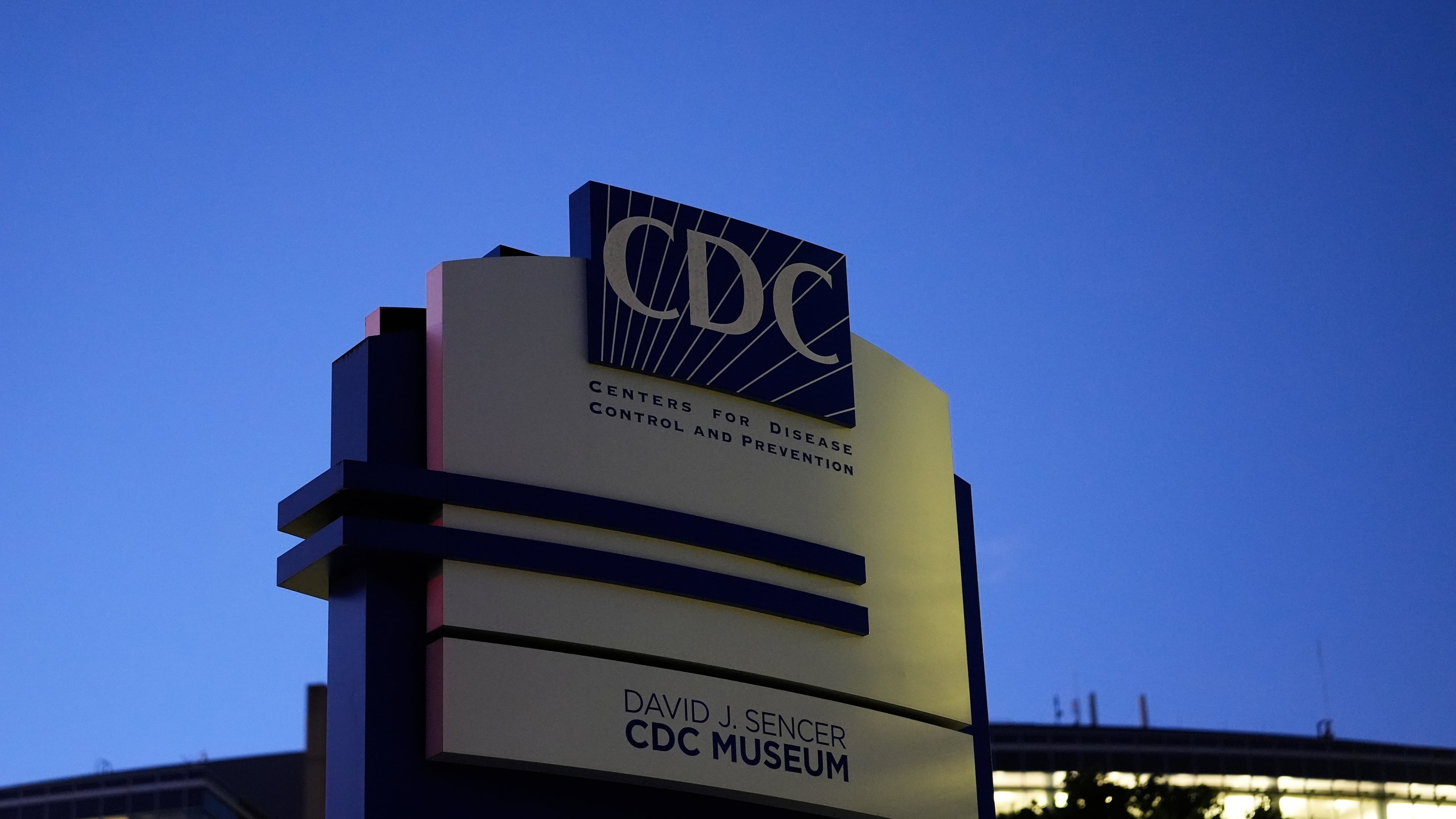 FILE - A sign marks the entrance to the U.S. Centers for Disease Control and Prevention headquarters, Aug. 27, 2025, in Atlanta. (AP Photo/Brynn Anderson, File)