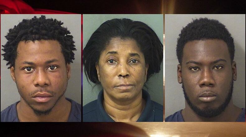 From left, Kensky Charles, Cleone Charles and Sandes Cineus (right)