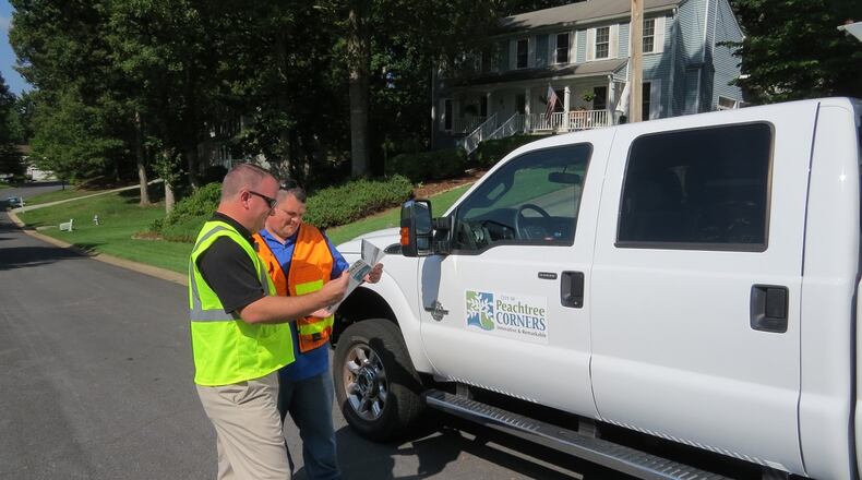 Peachtree Corners’ public works department earns national recognition for its geospatial asset inventory project. Courtesy CH2M and City of Peachtree Corners