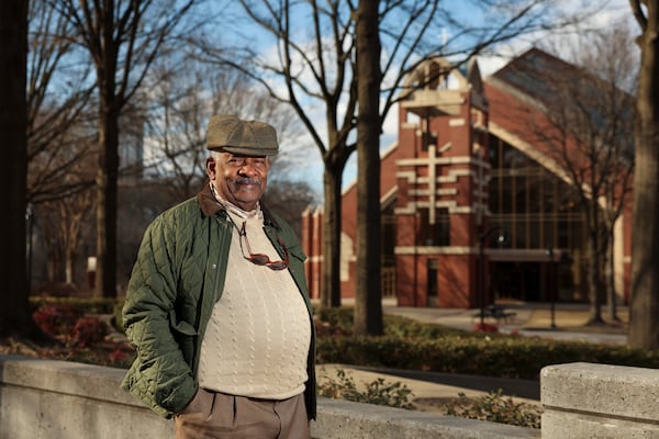 Architect William Stanley stands outside of Ebenezer Baptist Church in Atlanta, where the 1,600 seat Horizon Sanctuary was inspired by an African tribal meeting house. 