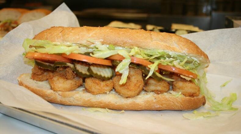 The shrimp po'boy at The Po'Boy Shop.