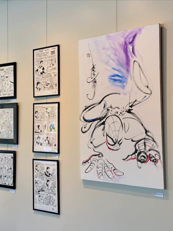 Lawrenceville Arts Center hosts an exhibition through Monday, June 1 featuring original art pages and paintings from the collection of comics creative Kyle Puttkammer. (Photo courtesy of Lawrenceville Arts Center)