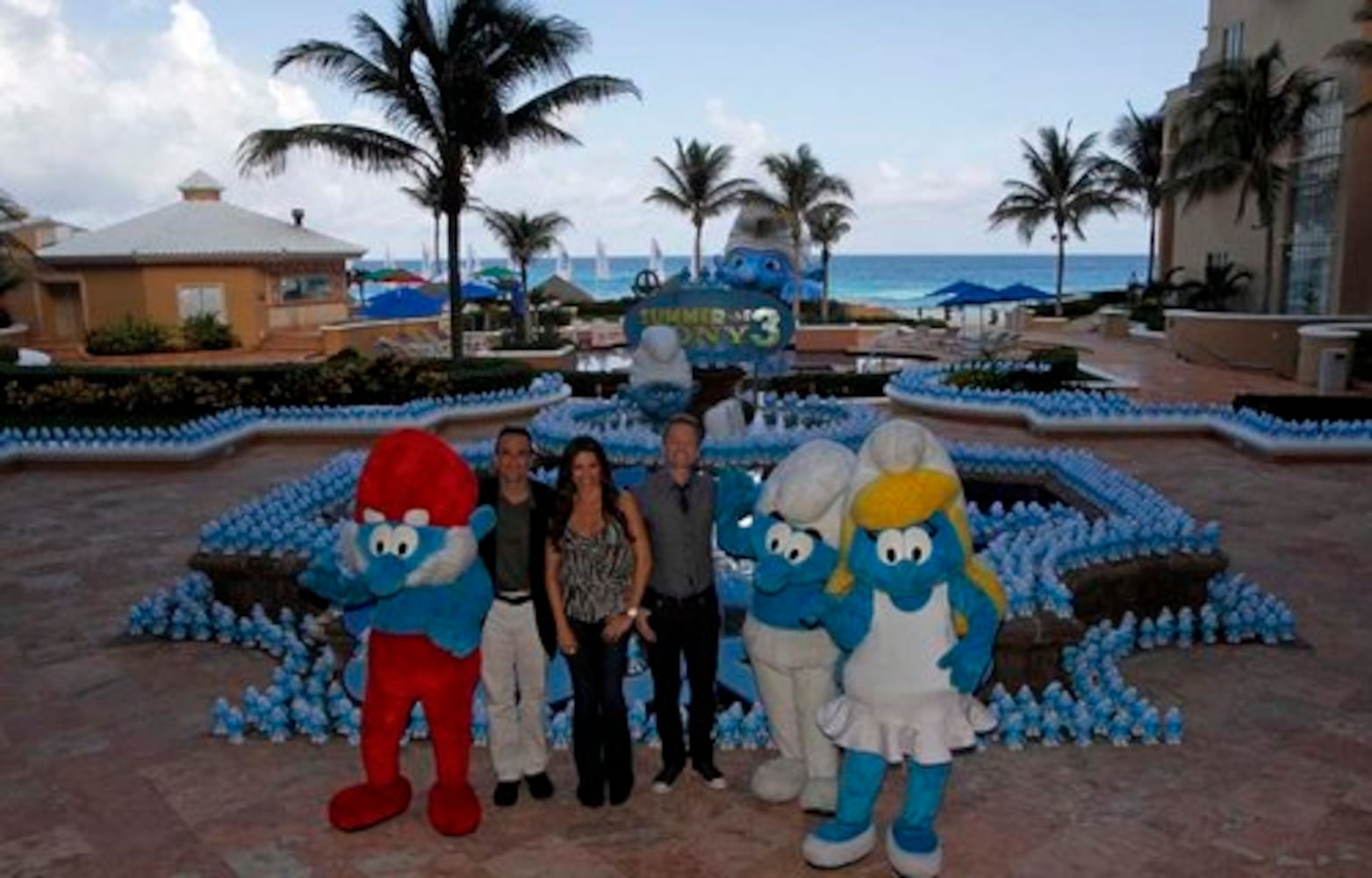 Sofia Vergara promotes "The Smurfs" movie
