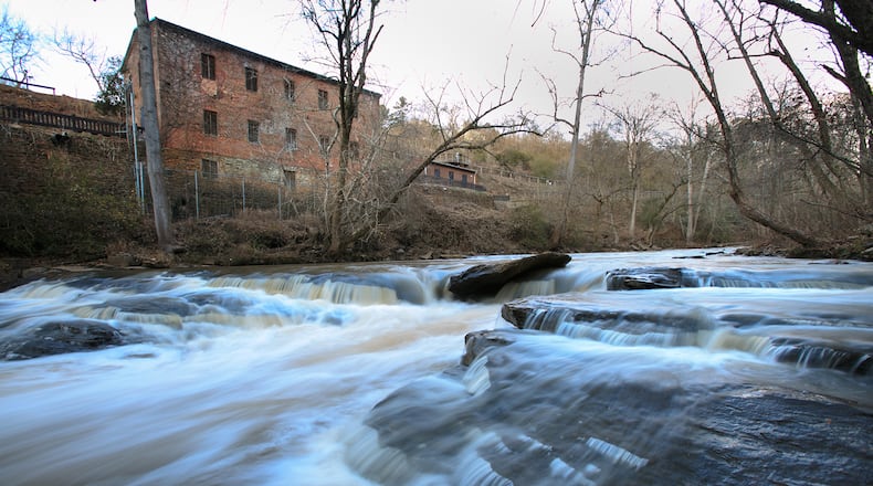 The 1853 Machine Shop on the site of the old Roswell Manufacturing Company. It overlooks Vickery Creek at Roswell's Old Mill Park. PHOTO / JASON GETZ