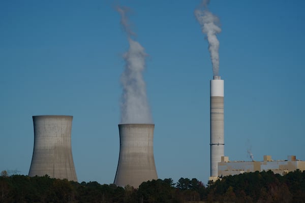 Plant Scherer, a Georgia Power plant, is seen near Juliette. (Elijah Nouvelage for the AJC 2021)