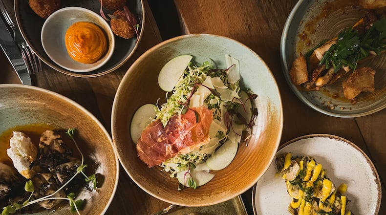 These are some of the tapas selections available at Sebastian in Midtown Atlanta. Henri Hollis/henri.hollis@ajc.com