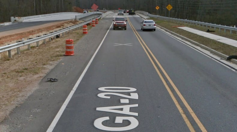 Single lane closures to slow drivers on State Route 20 in Sugar Hill. Google Maps
