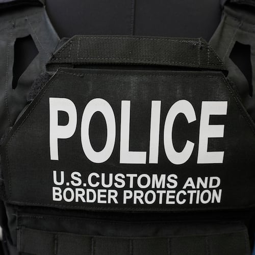 FILE - A U.S. Customs and Border Protection officer is seen on March 16, 2025, in San Diego. (AP Photo/Alex Brandon, File)