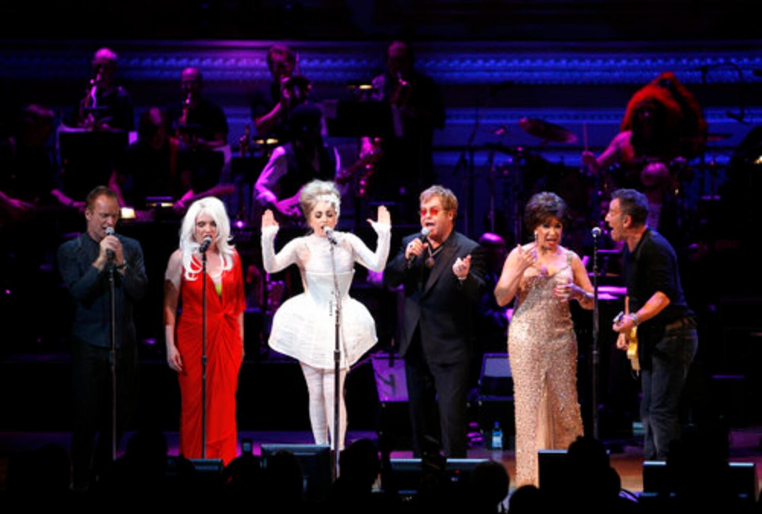 Lady Gaga/Sir Elton John perform for Rainforest Fund's