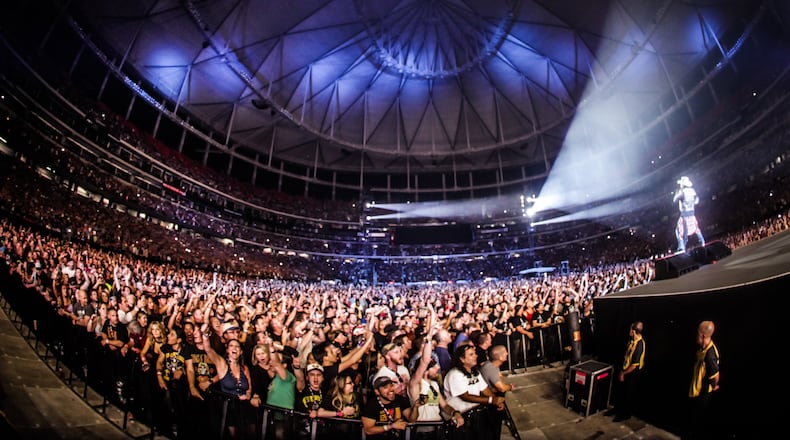 More than 40,000 fans came to hear the reunited Guns N' Roses at Georgia Dome Wednesday night. Photo: Katarina Benzova