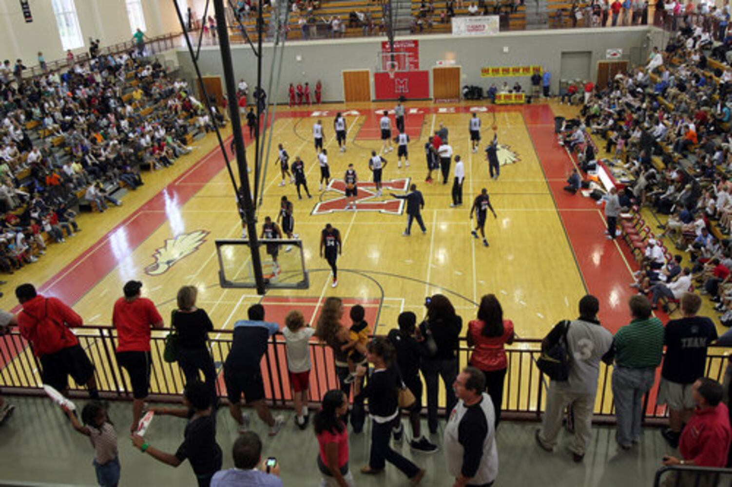 Hawks practice at Milton High School