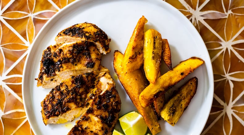 Quick Jerk Chicken with Fried Plantains. CONTRIBUTED BY HENRI HOLLIS