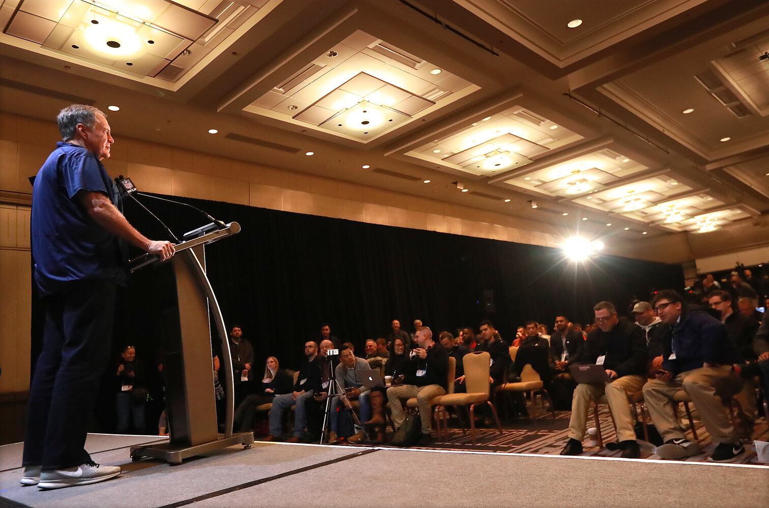 Photos: Players, coaches meet with media as Super Bowl week continues