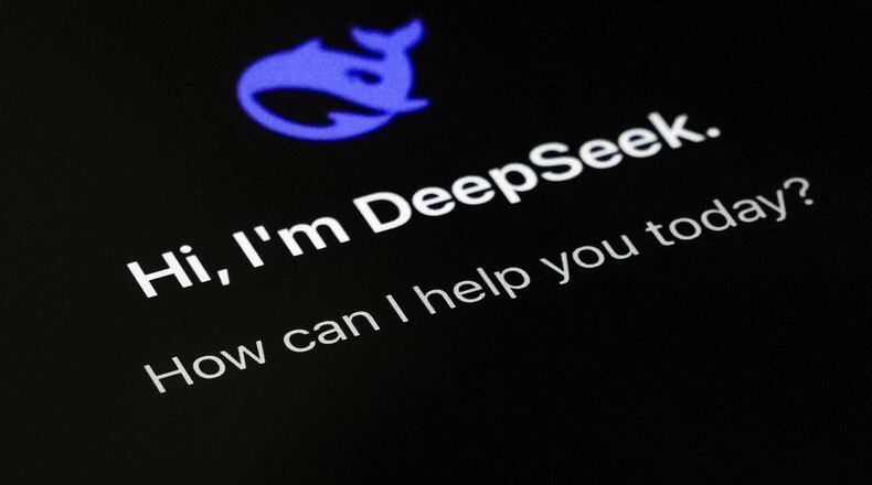 FILE - The smartphone apps DeepSeek page is seen on a smartphone screen in Beijing, Jan. 28, 2025. (AP Photo/Andy Wong, File)