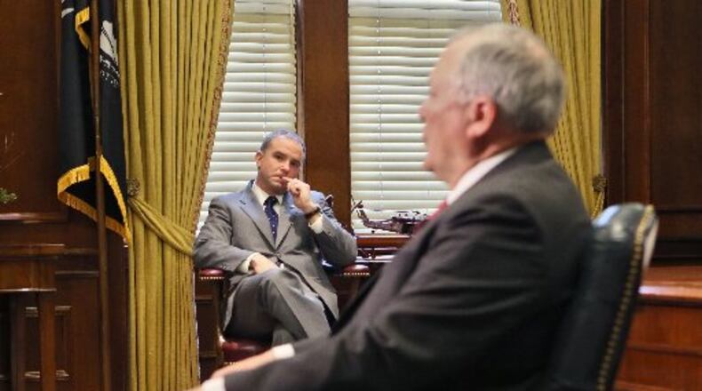 Brian Robinson and his soon-to-be former boss.