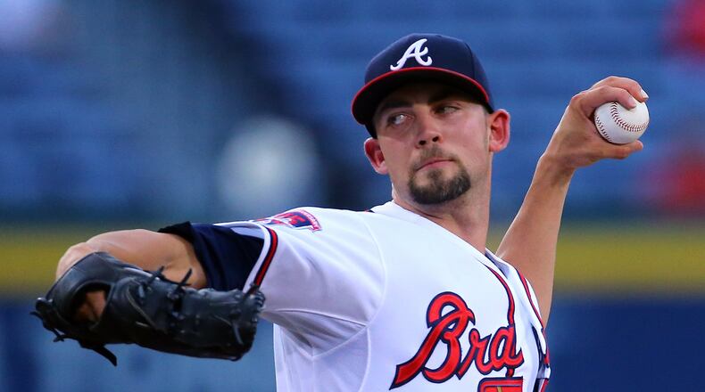 Mike Minor, who struggled with shoulder issues during a career-worst 2014 season, will have shoulder surgery this week that could keep him out for the entire 2015 season. (CURTIS COMPTON / CCOMPTON@AJC.COM)