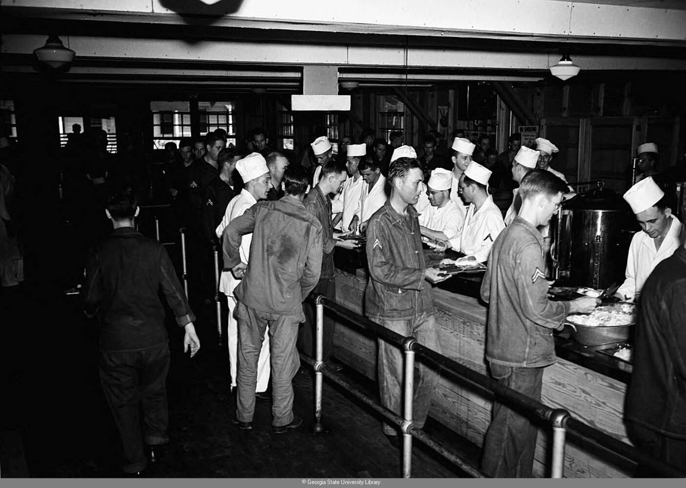 In the mess hall