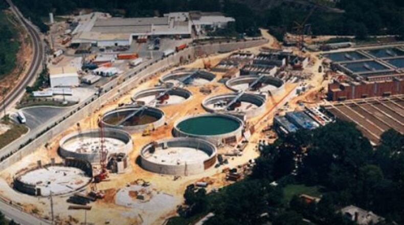 The excavation and rebuilding project is part of the Water Supply Program underway in Atlanta.