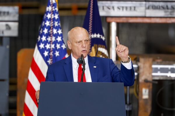 U.S. Treasurer Brandon Beach recently spoke at Coosa Steel in Rome. (Arvin Temkar/AJC)