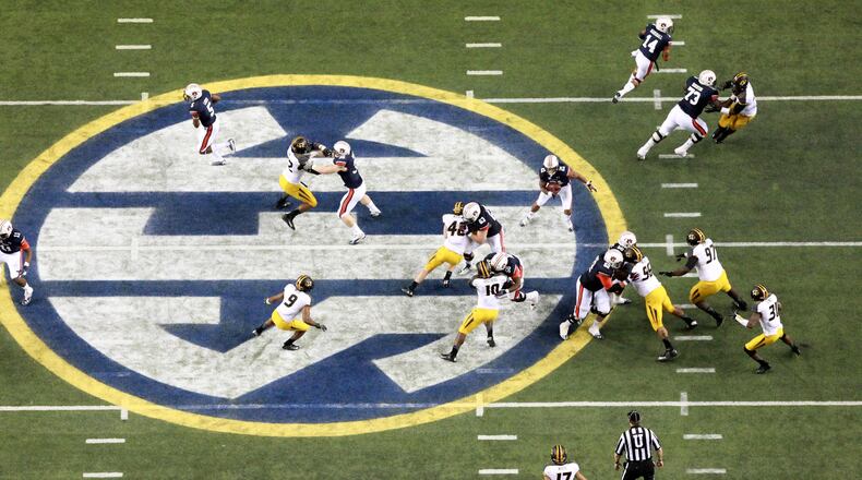 Here's a scene from the SEC Championship Game from 2013 in Atlanta. The Alabama Crimson Tide and Florida Gators will close out the Southeastern Conference's 2015 football schedule Saturday at the Georgia Dome with the 24th annual SEC Championship Game.