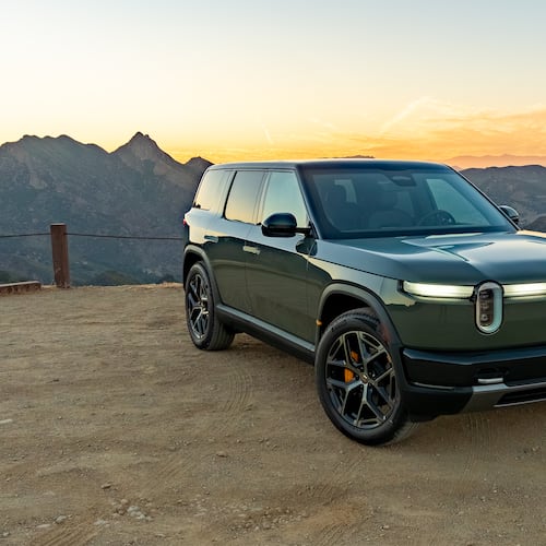 This photo provided by Edmunds shows the Rivian R2. The R2 is a charming electric SUV that distills everything Edmunds likes about the three-row Rivian R1S into a smaller, more affordable package. (Courtesy of Edmunds via AP)