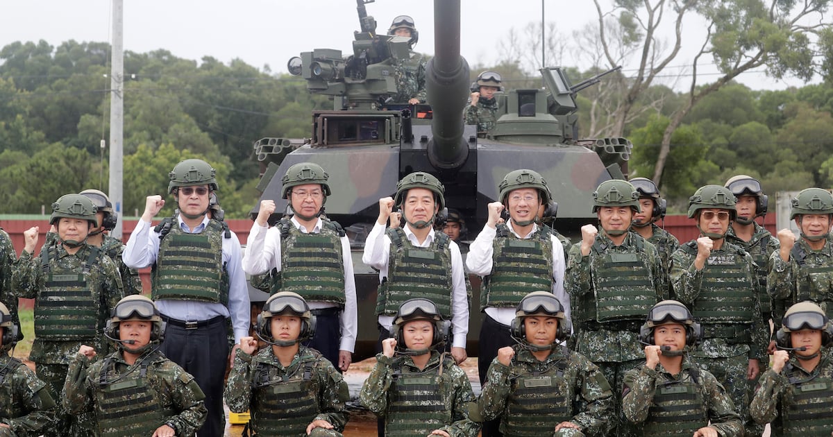 Taiwan's president watches live-fire drills with new US-made tanks