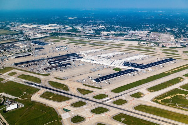 An aerial view of UPS' Worldport in Louisville, Kentucky. It is the company's largest global package handling facility. (Courtesy of UPS)