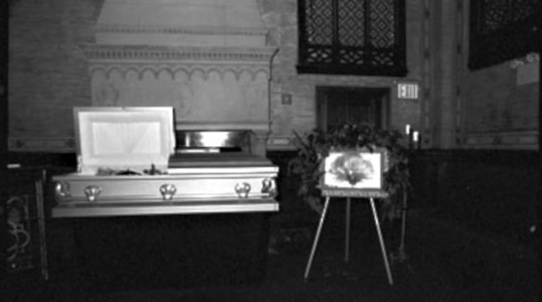 Funeral for an old friend. Randall Grahm's mock wake for the cork industry in 2002. (Courtesy of Bonny Doon)