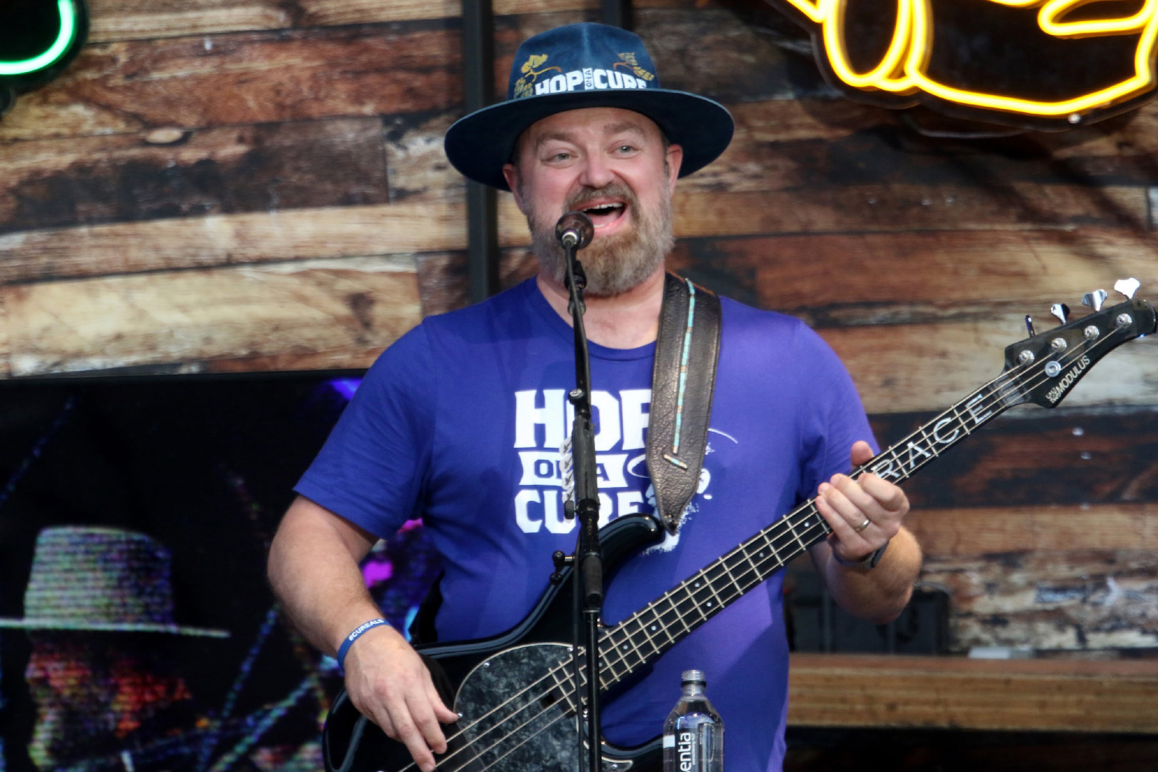 The Zac Brown Band, featuring John Driskell Hopkins, entertained a large Truist Park crowd on Friday, June 17, 2022, on their Out in the Middle tour. (Robb Cohen for the AJC)