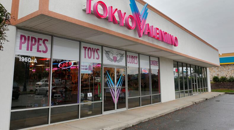 Tokyo Valentino Gwinnett sued the county in federal court because Gwinnett changed its laws to regulate sexual devices and move stores out of commercial areas. BOB ANDRES / BANDRES@AJC.COM