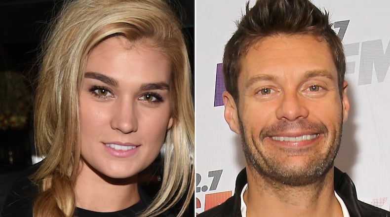 LOS ANGELES, CA - JUNE 09: Shayna Taylor (L) and model Asha Leo attend the Take-Two E3 Kickoff Party at Cecconi's Restaurant on June 9, 2014 in Los Angeles, California. (Photo by Michael Buckner/Getty Images for Take-Two) Shayna Taylor and Ryan Seacrest are an item. CREDIT: Getty Images.