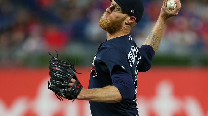 PHILADELPHIA, PA - SEPTEMBER 28: Pitcher Mike Foltynewicz #26 of the Atlanta Braves delivers a pitch against of the Philadelphia Phillies during the second inning of a game at Citizens Bank Park on September 28, 2018 in Philadelphia, Pennsylvania. (Photo by Rich Schultz/Getty Images)