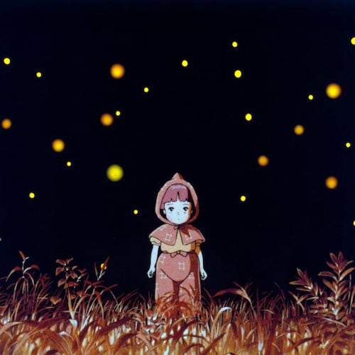 This image released by GKIDS shows a scene from the 1988 film "Grave of the Fireflies." (GKIDS via AP)